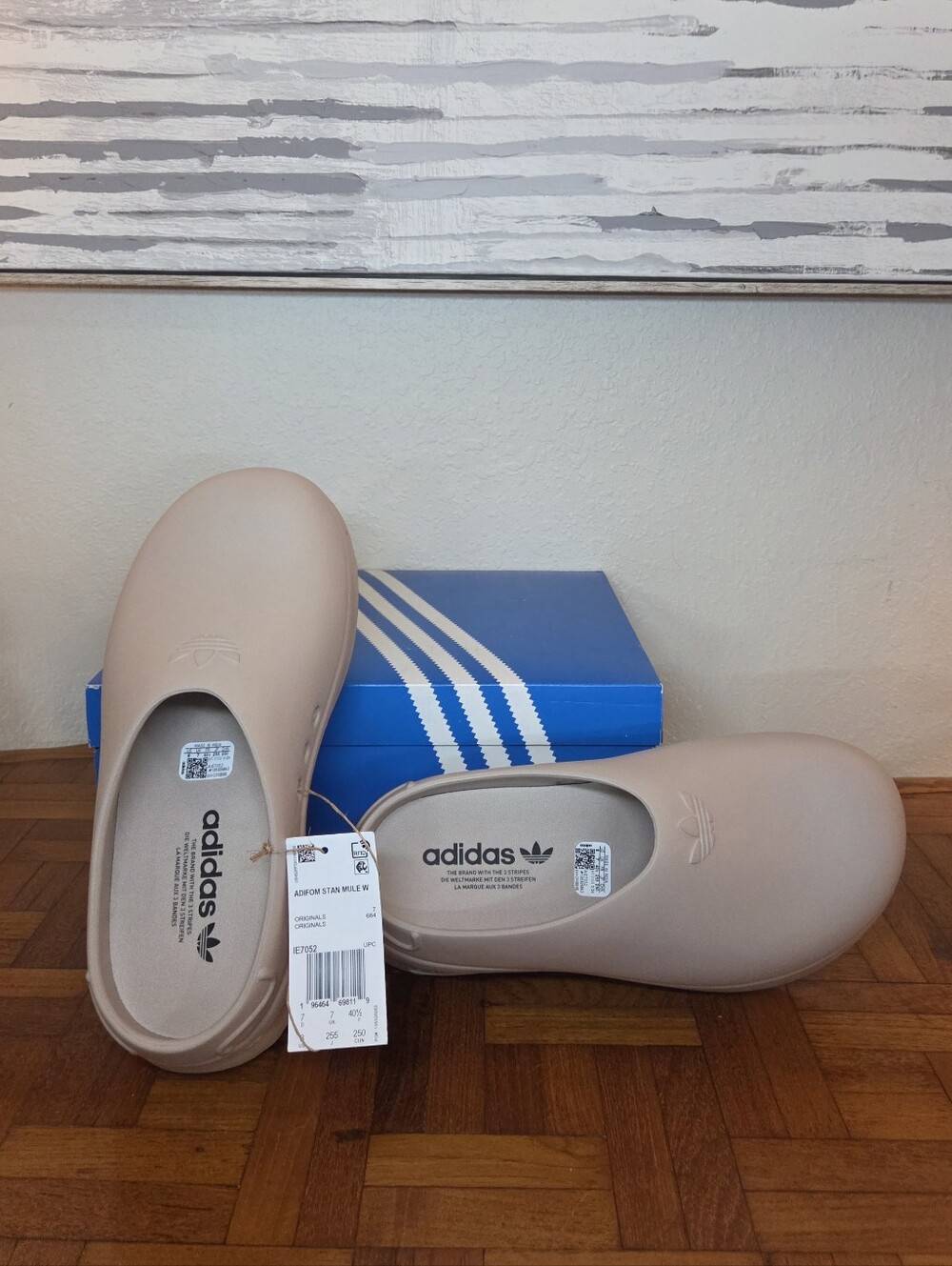 NWT Adidas Originals Adifom Stan Mule Platform Clogs in Wonder Taupe - Size 8 - Picture 6 of 13